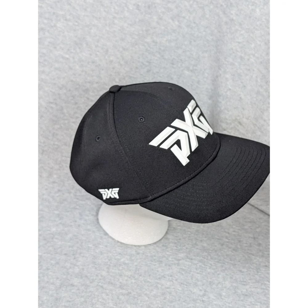 PXG Parsons Xtreme Golf Snapback Hat Black White Logo Structured Cap NEW